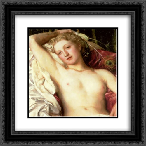 Nude 20x20 Black Ornate Wood Framed Art Print Poster with Double Matting by Watts, George Frederick