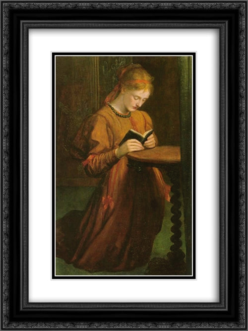 May Prinsep 18x24 Black Ornate Wood Framed Art Print Poster with Double Matting by Watts, George Frederick