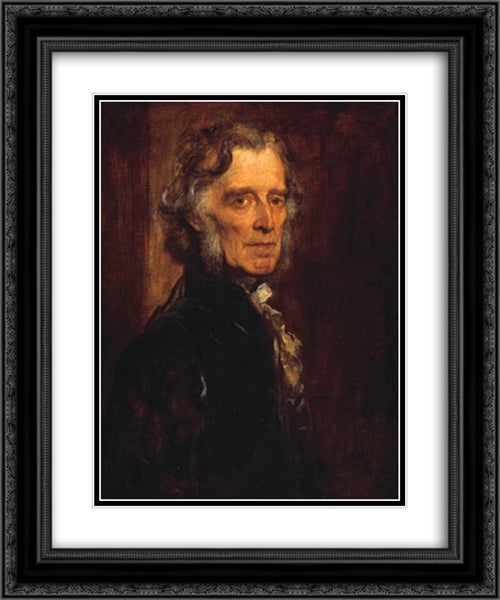 Russell Gurney 20x24 Black Ornate Wood Framed Art Print Poster with Double Matting by Watts, George Frederick