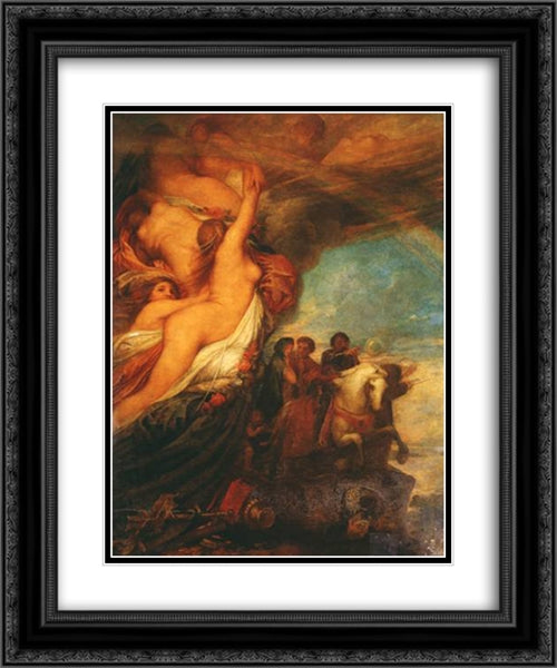 Life's Illusions 20x24 Black Ornate Wood Framed Art Print Poster with Double Matting by Watts, George Frederick