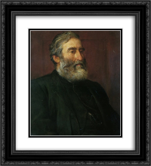 Portrait of the reverend Harry Jones 20x22 Black Ornate Wood Framed Art Print Poster with Double Matting by Watts, George Frederick