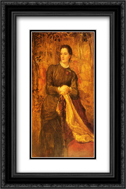 The Honourable Mary Baring, Later The Marchioness Of Northampton 16x24 Black Ornate Wood Framed Art Print Poster with Double Matting by Watts, George Frederick