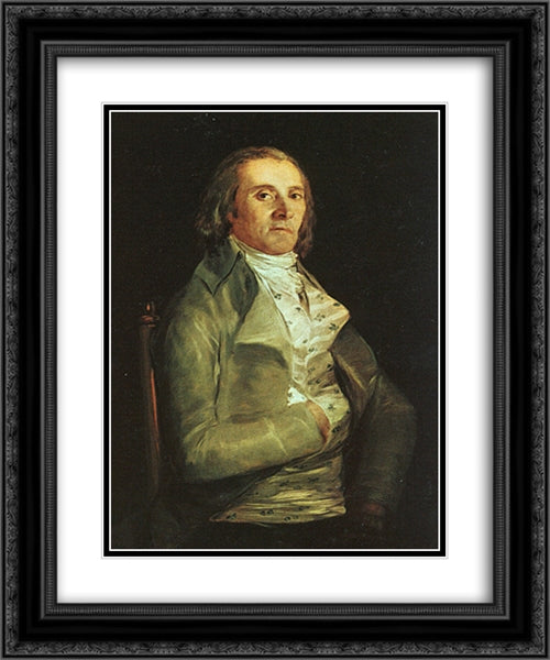 Dr Pearl 20x24 Black Ornate Wood Framed Art Print Poster with Double Matting by Goya, Francisco