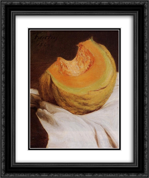 Still Life 20x24 Black Ornate Wood Framed Art Print Poster with Double Matting by Fantin Latour, Henri