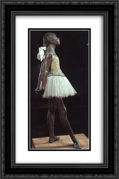 Young 14 year old Dancer 16x24 Black Ornate Wood Framed Art Print Poster with Double Matting by Degas, Edgar