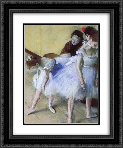 The Dance Examination 20x24 Black Ornate Wood Framed Art Print Poster with Double Matting by Degas, Edgar