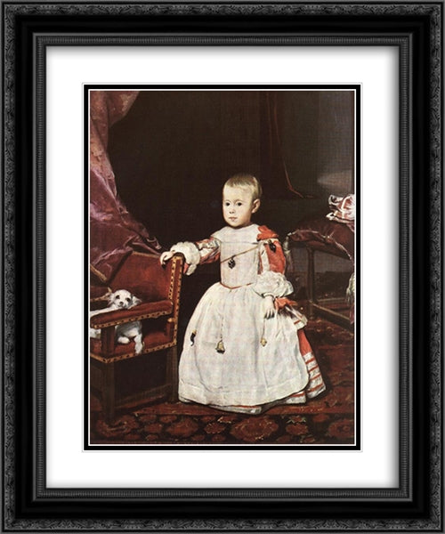 Infante Philip Prosper 20x24 Black Ornate Wood Framed Art Print Poster with Double Matting by Velazquez, Diego