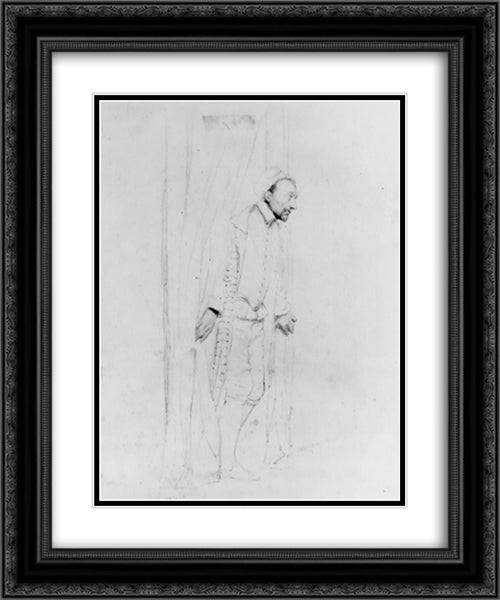 Pencil Study III 20x24 Black Ornate Wood Framed Art Print Poster with Double Matting by Delaroche, Paul