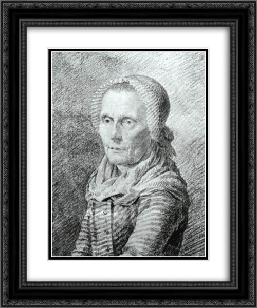 Mother Heiden 20x24 Black Ornate Wood Framed Art Print Poster with Double Matting by Friedrich, Caspar David