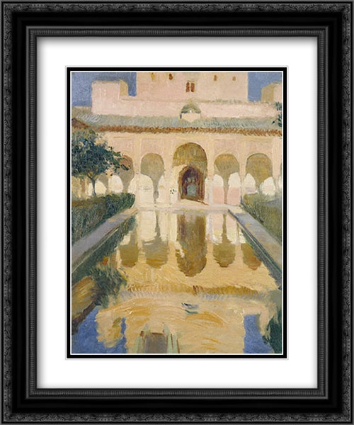 Hall of the Ambassadors, Alhambra, Granada 20x24 Black Ornate Wood Framed Art Print Poster with Double Matting by Sorolla, Joaquin