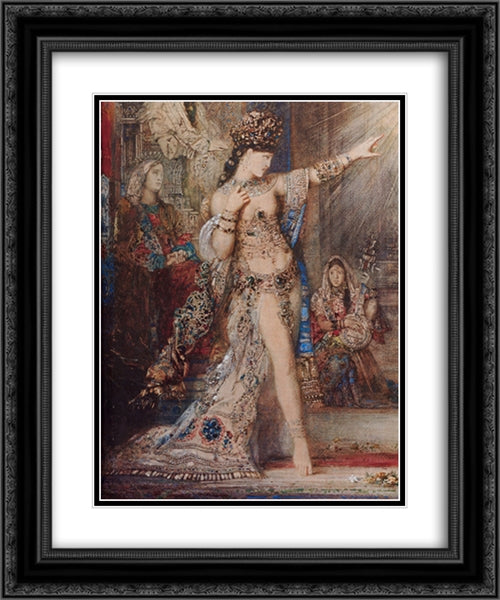 The Apparition [detail] 20x24 Black Ornate Wood Framed Art Print Poster with Double Matting by Moreau, Gustave