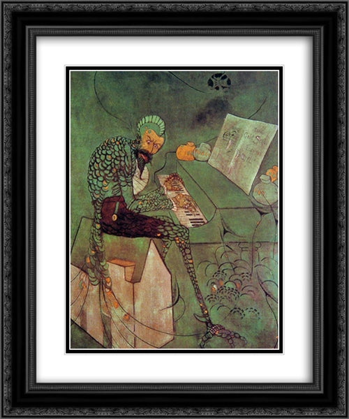 The Gold Scab 20x24 Black Ornate Wood Framed Art Print Poster with Double Matting by Whistler, James McNeill