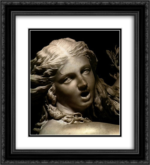 Apollo and Daphne [detail] 20x22 Black Ornate Wood Framed Art Print Poster with Double Matting by Bernini, Gian Lorenzo