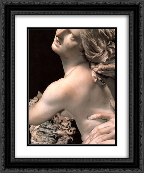 Rape of Proserpine [detail: 1] 20x24 Black Ornate Wood Framed Art Print Poster with Double Matting by Bernini, Gian Lorenzo