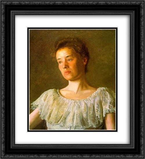 Portrait of Alice Kurtz 20x22 Black Ornate Wood Framed Art Print Poster with Double Matting by Eakins, Thomas