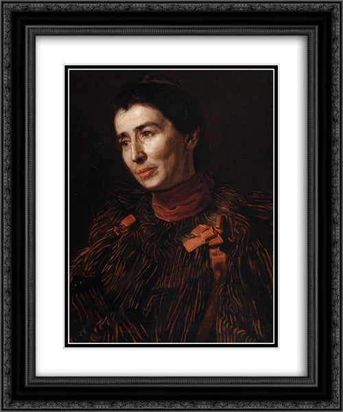 Portrait of Mary Adeline Williams 20x24 Black Ornate Wood Framed Art Print Poster with Double Matting by Eakins, Thomas