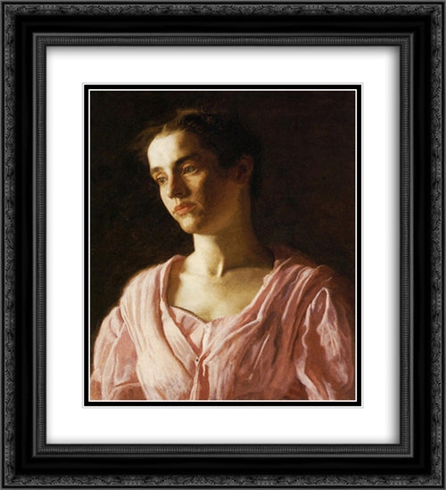 Portrait of Maud Cook 20x22 Black Ornate Wood Framed Art Print Poster with Double Matting by Eakins, Thomas