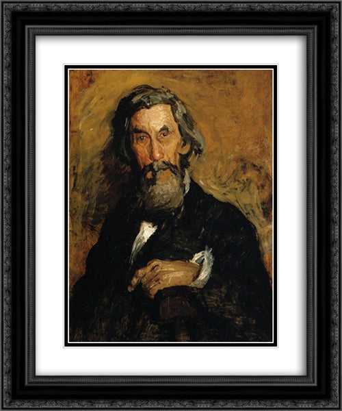 Portrait of William H. MacDowell 20x24 Black Ornate Wood Framed Art Print Poster with Double Matting by Eakins, Thomas