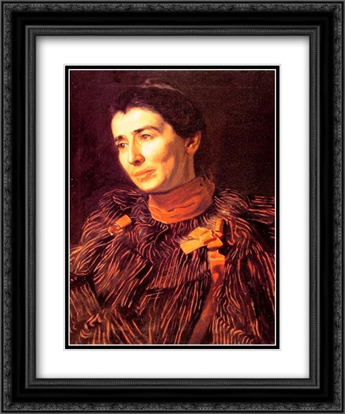 Mary Adeline Williams (Addie) 20x24 Black Ornate Wood Framed Art Print Poster with Double Matting by Eakins, Thomas