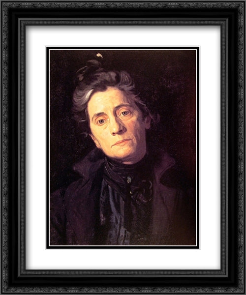 Mrs Thomas Eakins 20x24 Black Ornate Wood Framed Art Print Poster with Double Matting by Eakins, Thomas