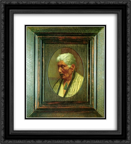 One of the old school: Wiripine Ninia 20x22 Black Ornate Wood Framed Art Print Poster with Double Matting by Goldie, Charles