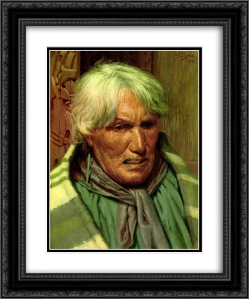 Sophia: the heroine of Tarawera 20x24 Black Ornate Wood Framed Art Print Poster with Double Matting by Goldie, Charles