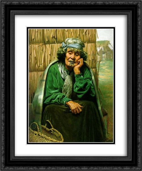 The memory of what has been and never more will be 20x24 Black Ornate Wood Framed Art Print Poster with Double Matting by Goldie, Charles