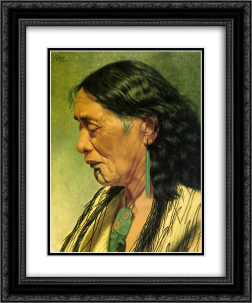 The Widow 20x24 Black Ornate Wood Framed Art Print Poster with Double Matting by Goldie, Charles