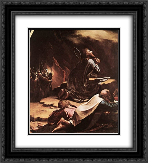 The Passion [detail: 1] 20x22 Black Ornate Wood Framed Art Print Poster with Double Matting by Holbein the Younger, Hans