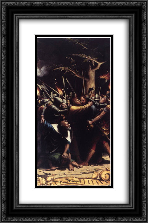 The Passion [detail: 2] 16x24 Black Ornate Wood Framed Art Print Poster with Double Matting by Holbein the Younger, Hans