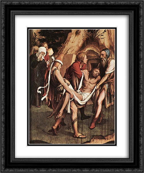 The Passion [detail: 8] 20x24 Black Ornate Wood Framed Art Print Poster with Double Matting by Holbein the Younger, Hans