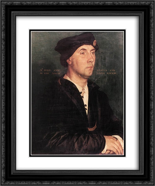 Sir Richard Southwell 20x24 Black Ornate Wood Framed Art Print Poster with Double Matting by Holbein the Younger, Hans