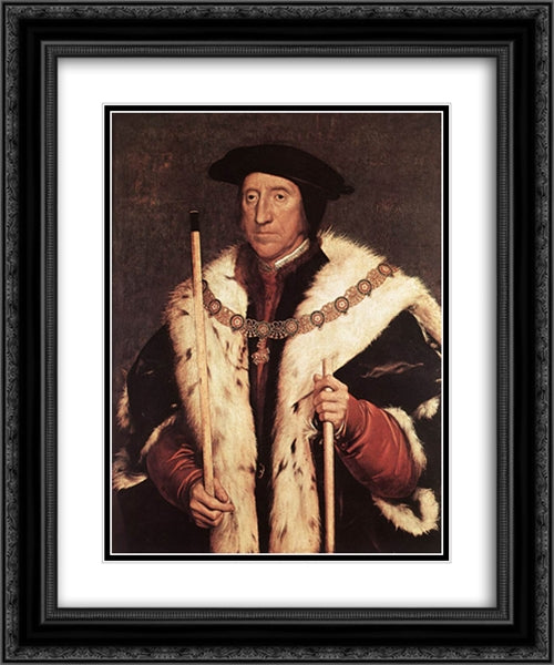 Thomas Howard, Prince of Norfolk 20x24 Black Ornate Wood Framed Art Print Poster with Double Matting by Holbein the Younger, Hans