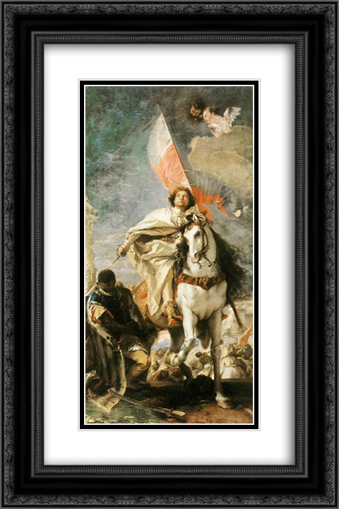 St James the Greater Conquering the Moors 16x24 Black Ornate Wood Framed Art Print Poster with Double Matting by Tiepolo, Giovanni Battista