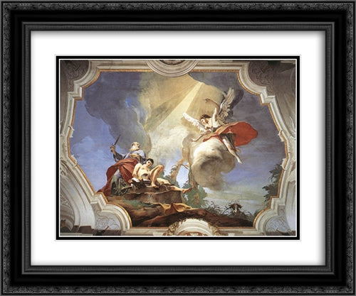 The Sacrifice of Isaac 24x20 Black Ornate Wood Framed Art Print Poster with Double Matting by Tiepolo, Giovanni Battista