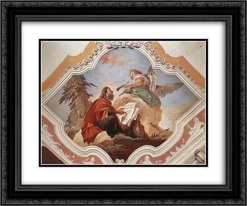 The Prophet Isaiah 24x20 Black Ornate Wood Framed Art Print Poster with Double Matting by Tiepolo, Giovanni Battista