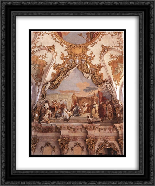 The Investiture of Herold as Duke of Franconia 20x24 Black Ornate Wood Framed Art Print Poster with Double Matting by Tiepolo, Giovanni Battista