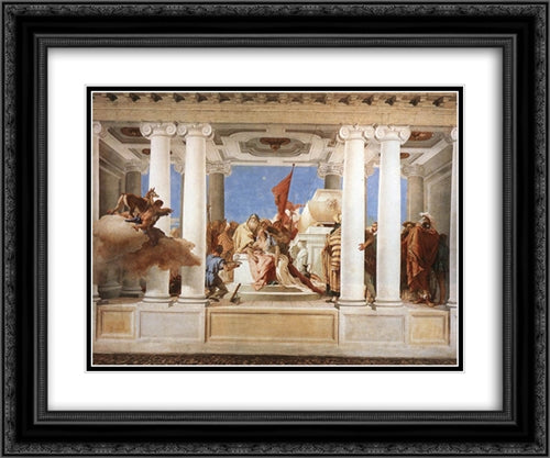 The Sacrifice of Iphigenia 24x20 Black Ornate Wood Framed Art Print Poster with Double Matting by Tiepolo, Giovanni Battista