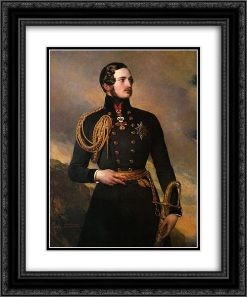 Prince Albert 20x24 Black Ornate Wood Framed Art Print Poster with Double Matting by Winterhalter, Franz Xaver