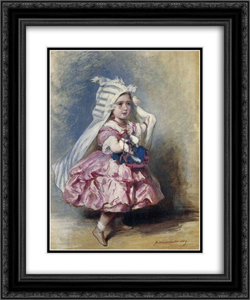 Princess Beatrice 20x24 Black Ornate Wood Framed Art Print Poster with Double Matting by Winterhalter, Franz Xaver