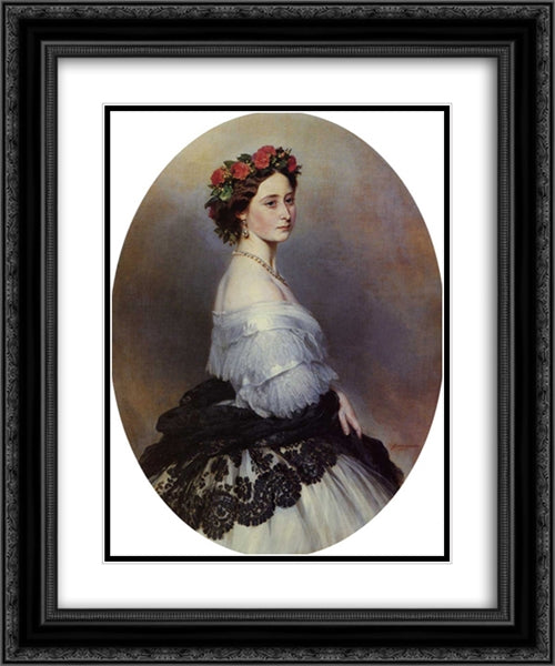 Princess Alice 20x24 Black Ornate Wood Framed Art Print Poster with Double Matting by Winterhalter, Franz Xaver