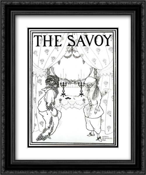 Title Page of 'The Savoy ', No 1 20x24 Black Ornate Wood Framed Art Print Poster with Double Matting by Beardsley, Aubrey