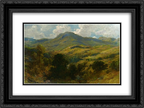 Montagne dEcosse 24x18 Black Ornate Wood Framed Art Print Poster with Double Matting by Dore, Gustave