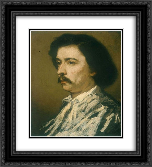 Portrait of the Artist 20x22 Black Ornate Wood Framed Art Print Poster with Double Matting by Couture, Thomas