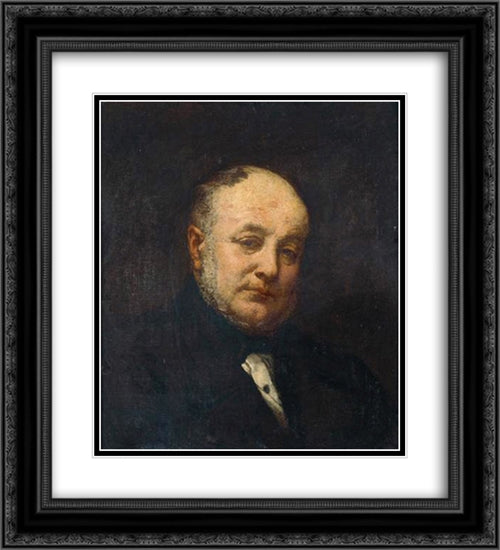 Portrait of the Architect Emile Gilbert 20x22 Black Ornate Wood Framed Art Print Poster with Double Matting by Couture, Thomas