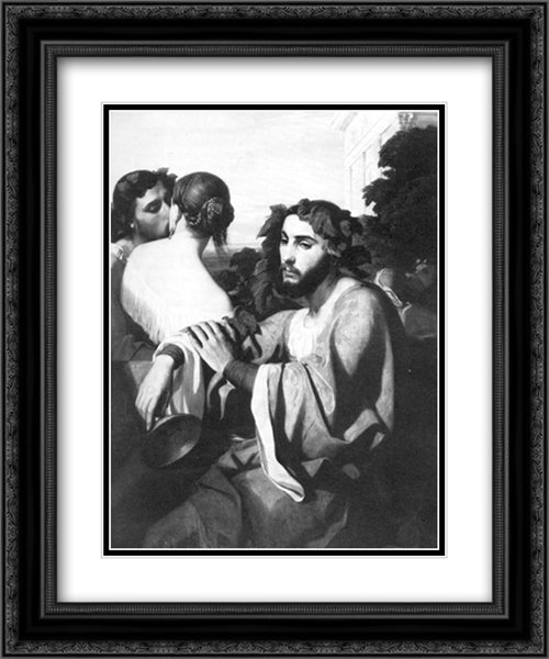 Young Venetian after an Orgy 20x24 Black Ornate Wood Framed Art Print Poster with Double Matting by Couture, Thomas