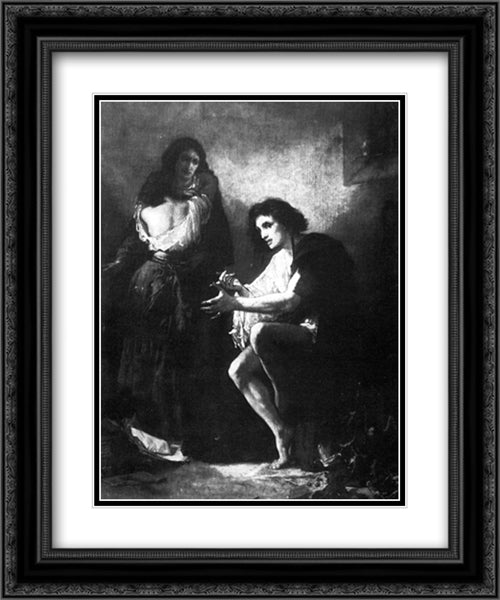 The Madman 20x24 Black Ornate Wood Framed Art Print Poster with Double Matting by Couture, Thomas