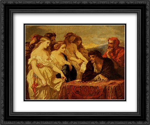 Study for L'Amour de l'Or 24x20 Black Ornate Wood Framed Art Print Poster with Double Matting by Couture, Thomas