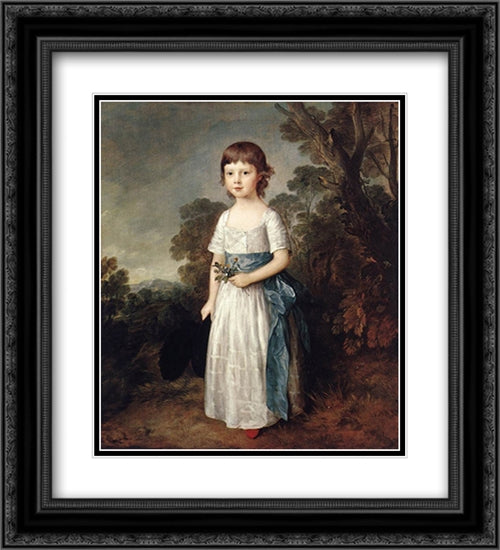 Master John Heathcote 20x22 Black Ornate Wood Framed Art Print Poster with Double Matting by Gainsborough, Thomas