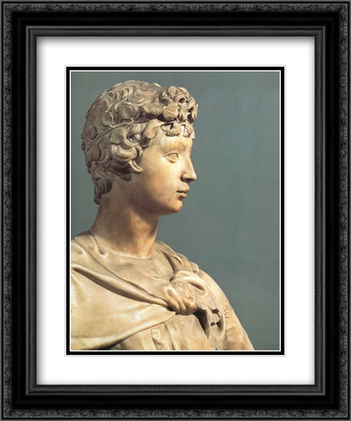 David [detail] 20x24 Black Ornate Wood Framed Art Print Poster with Double Matting by Donatello